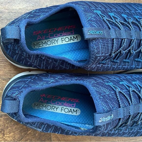 Skechers Navy Blue Flex Appeal 2.0 Insights Slip On Sneaker, Women's size 9 - Picture 3 of 9